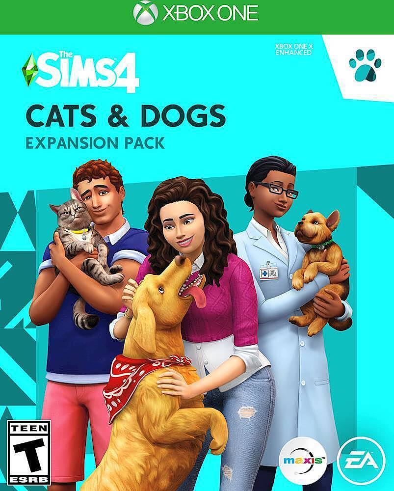 Front. Electronic Arts - The Sims 4 Cats & Dogs Expansion Pack. - T (Teen 13+)
