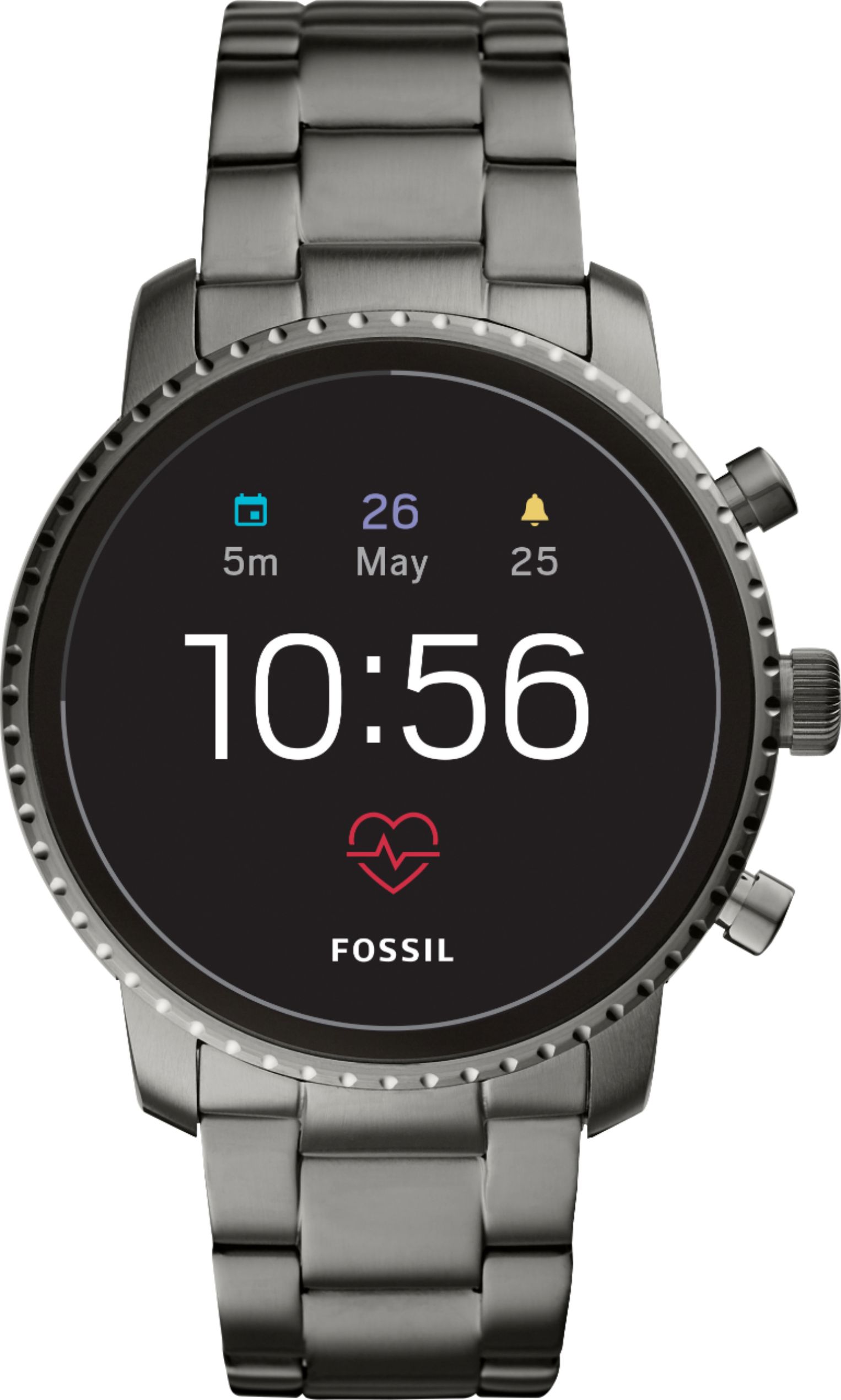 Fossil - Gen 4 Explorist HR Smartwatch 45mm Stainless ...