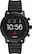 Front. Fossil - Gen 4 Explorist HR Smartwatch 45mm Stainless Steel - Black with Black Silicone Strap.
