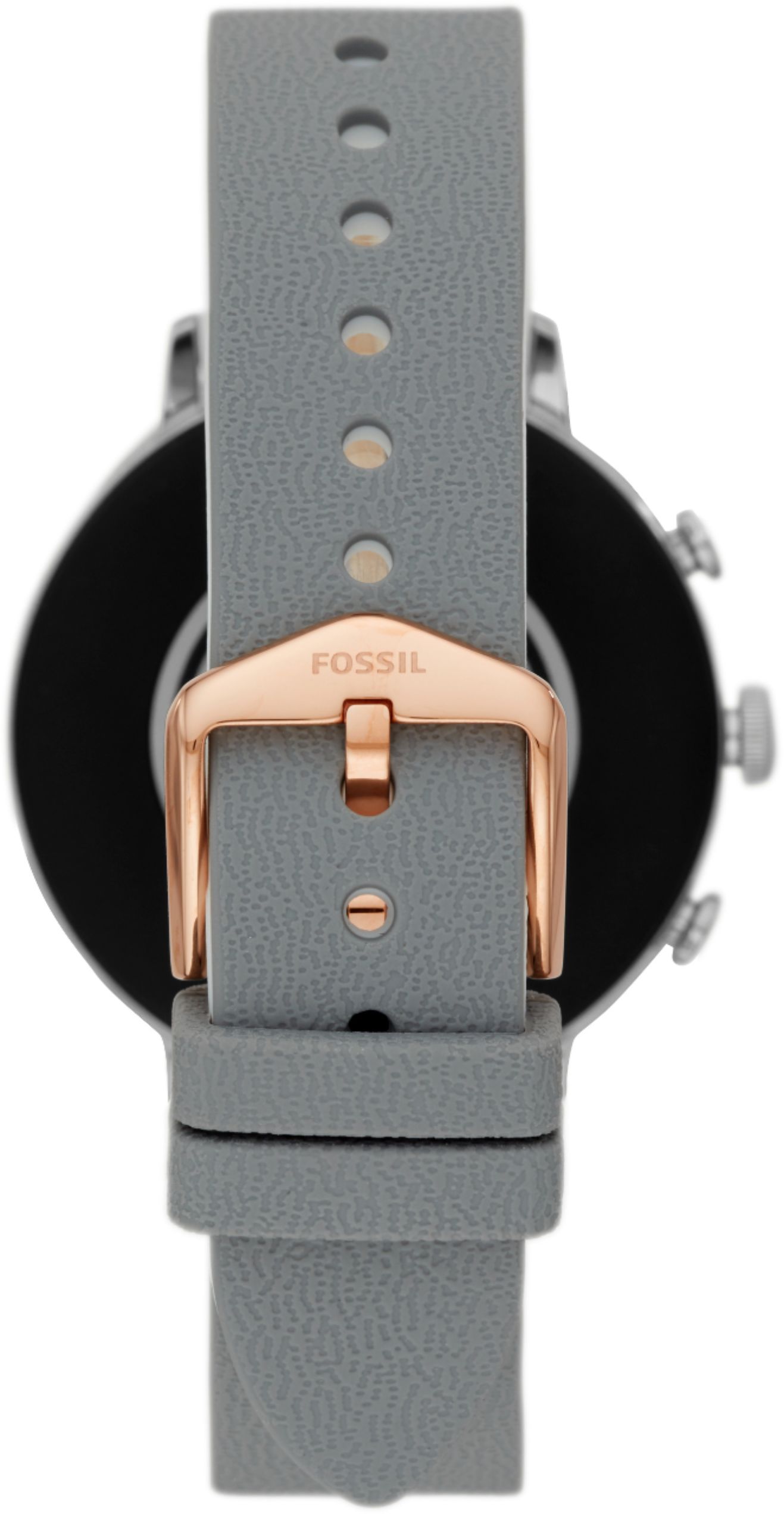 fossil q venture gen 4 rose gold silicone watch