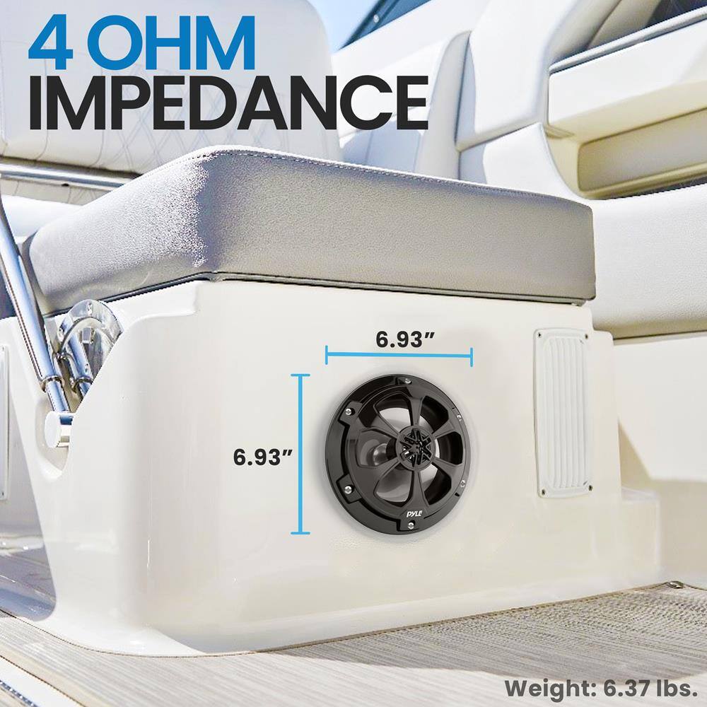 4 OHM IMPEDANCE

6.93"  
6.93"

Weight: 6.37 lbs.