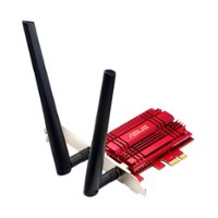 ASUS - AC1300 Dual-Band Wireless PCI Express Network Card - Red - Front_Zoom