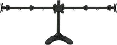 Mount-It! - Triple Monitor Desk Stand - Black - Front_Zoom