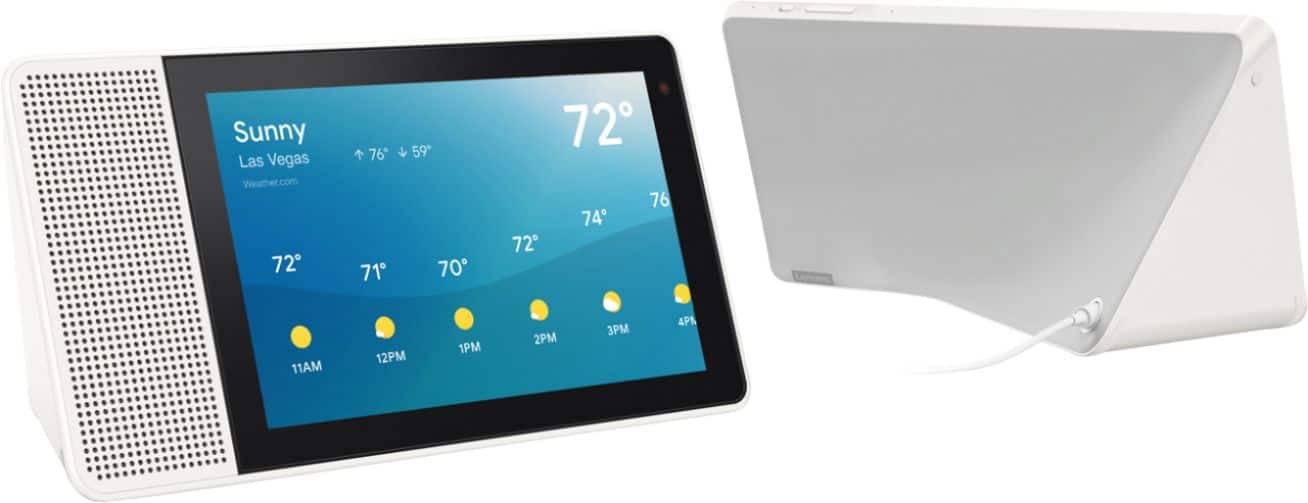 Alt View 12. Lenovo - 8" Smart Display with Google Assistant - White Front/Gray Back.