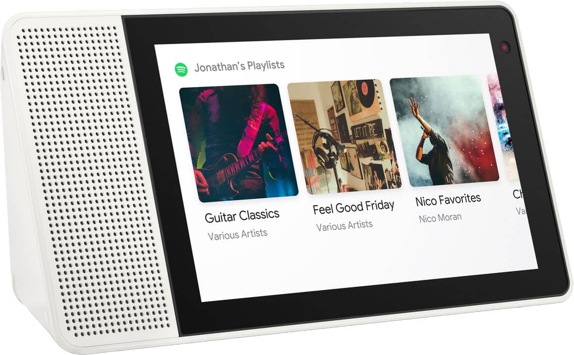 Alt View 20. Lenovo - 8" Smart Display with Google Assistant - White Front/Gray Back.