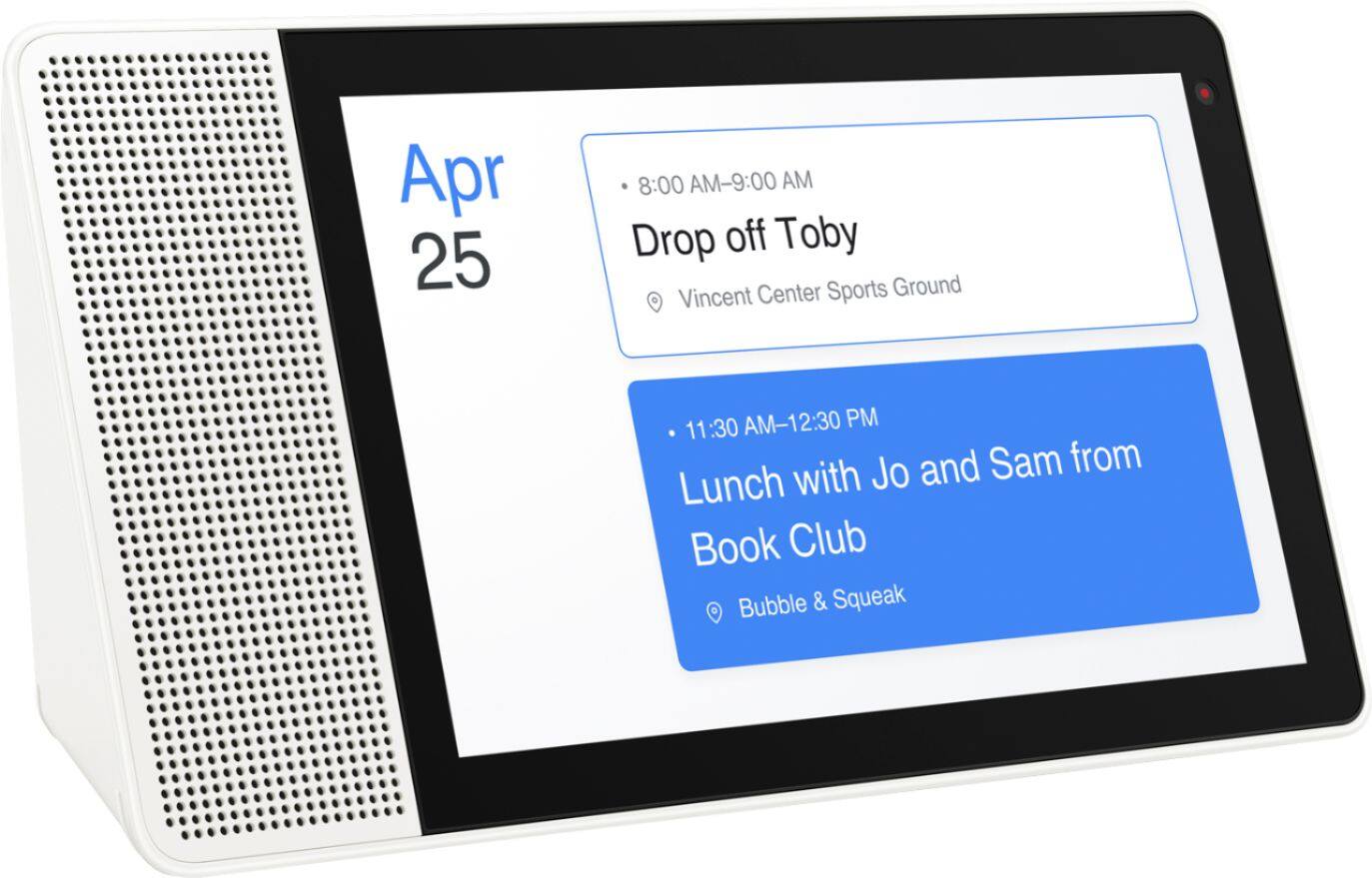 Alt View 12. Lenovo - 10" Smart Display with Google Assistant - White Front/Bamboo Back.