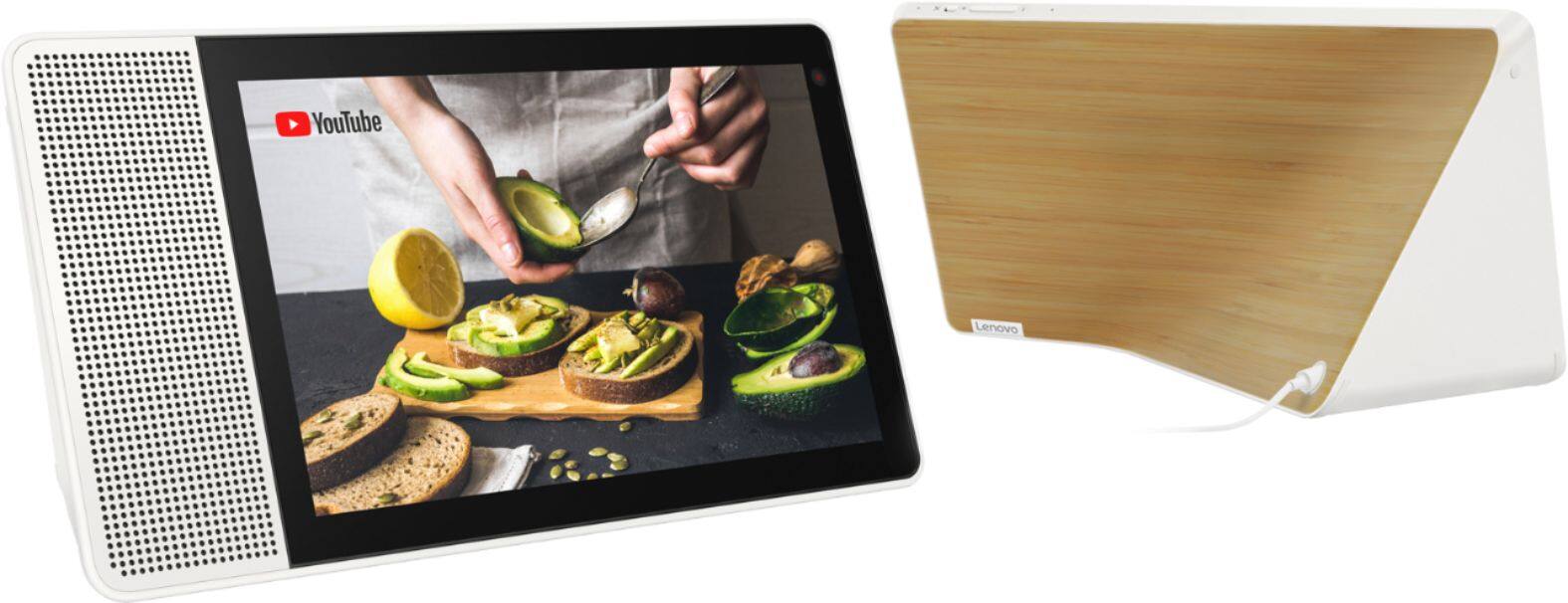 Alt View 15. Lenovo - 10" Smart Display with Google Assistant - White Front/Bamboo Back.