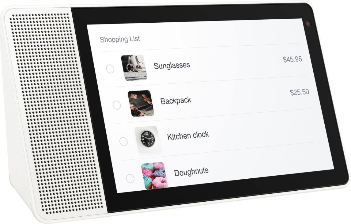 Alt View 17. Lenovo - 10" Smart Display with Google Assistant - White Front/Bamboo Back.