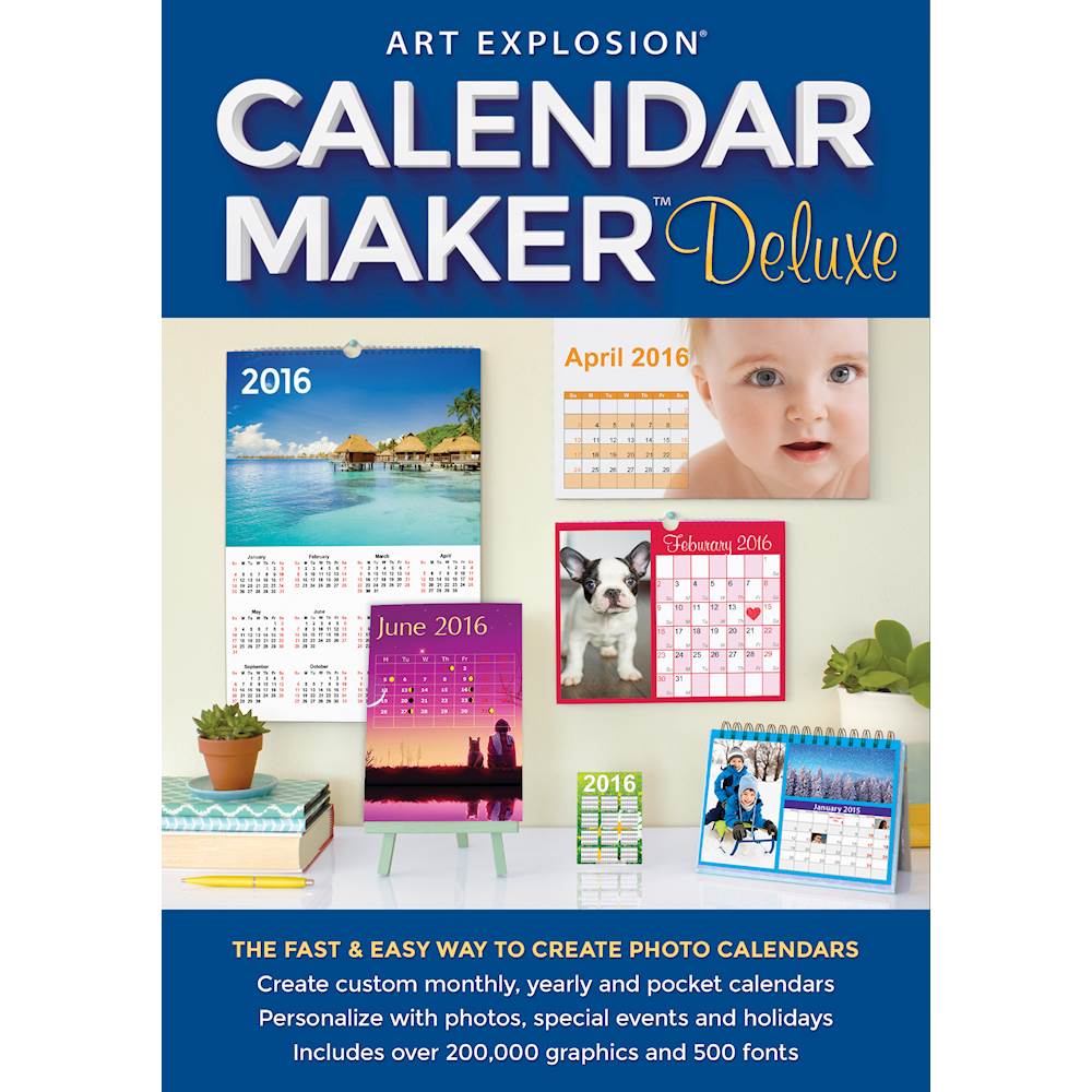 Art Explosion Calendar Maker Deluxe Windows [Digital] 42721-E - Best Buy