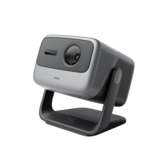 Front. JmGO - N1S Infinity 4K UHD Triple Laser Projector 2450 ISO Lumens Google TV Blu-ray 3D Movie 20W Dolby Audio - Dark Grey.