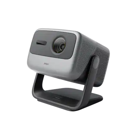 Front. JmGO - N1S Infinity 4K UHD Triple Laser Projector 2450 ISO Lumens Google TV Blu-ray 3D Movie 20W Dolby Audio for Home Theater - Dark Grey.