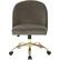 Front. OSP Home Furnishings - Layton Mid Back Office Chair - Gray.