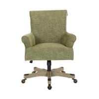 OSP Home Furnishings - Megan Office Chair - Green/Brushed Gray - Front_Zoom