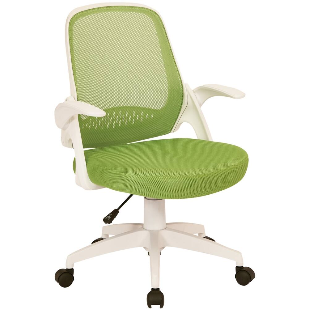 Front. AveSix - Jackson Home Office Fabric and Mesh Chair - Green.