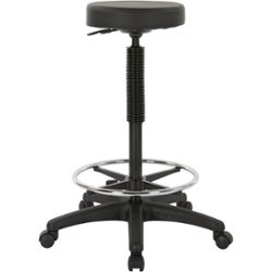 WorkSmart - Pneumatic Drafting Chair - Black - Front_Zoom