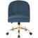 Front. OSP Home Furnishings - Layton Mid Back Office Chair - Blue/Gold.
