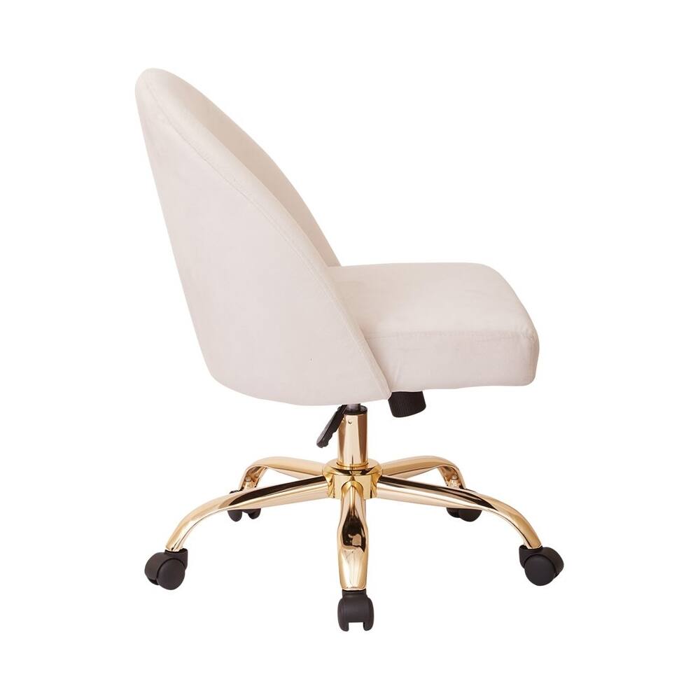 Alt View 13. OSP Home Furnishings - Layton Mid Back Office Chair - Gold/Oyster.