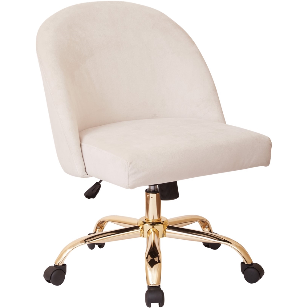 Left View: OSP Home Furnishings - Layton Mid Back Office Chair - Gold/Oyster