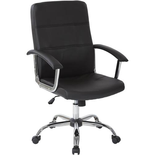 Leather Office Chairs Best Avesix Malta 5 Pointed Star Faux Leather Office Chair Black