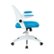 Left Zoom. AveSix - Tyler 5-Pointed Star Plastic/Nylon/Mesh Office Chair - Blue/White Frame.