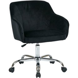 OSP Home Furnishings - Bristol Task Chair - Velvet Black - Front_Zoom