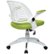 Alt View Zoom 11. AveSix - Tyler 5-Pointed Star Plastic/Nylon/Mesh Office Chair - Green/White Frame.