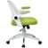 Left Zoom. AveSix - Tyler 5-Pointed Star Plastic/Nylon/Mesh Office Chair - Green/White Frame.