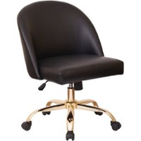 OSP Home Furnishings - Layton Mid Back Office Chair - Black - Front_Zoom
