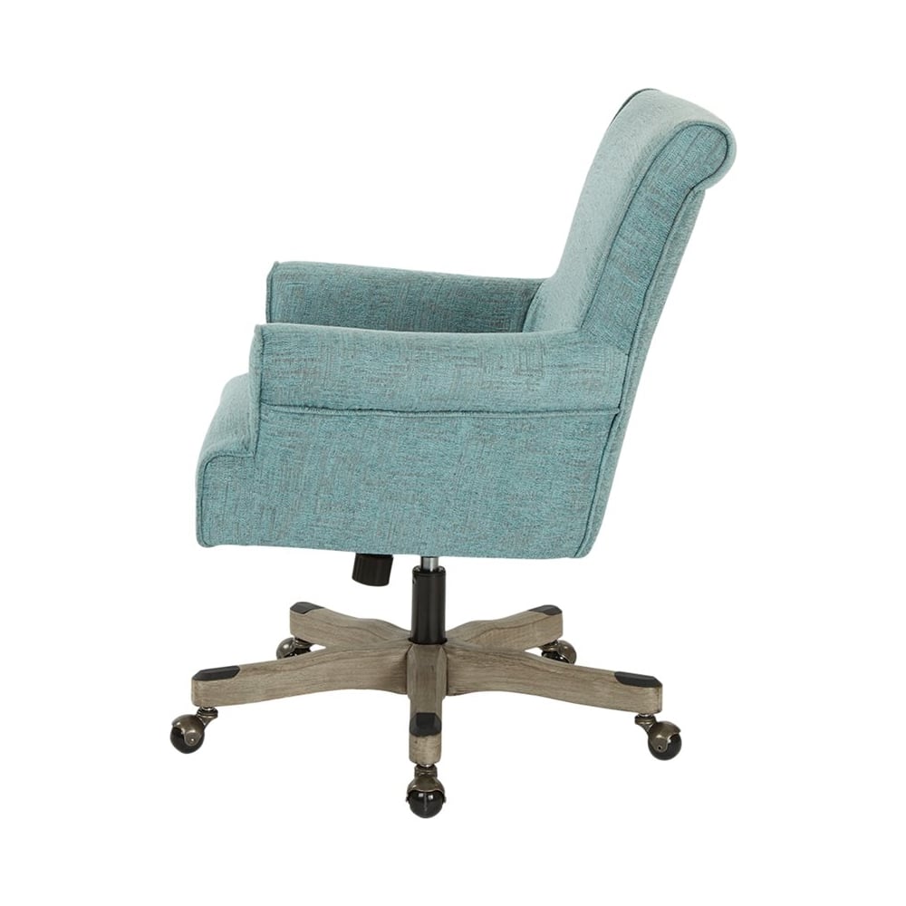 Angle. OSP Home Furnishings - Megan Office Chair - Turquoise.