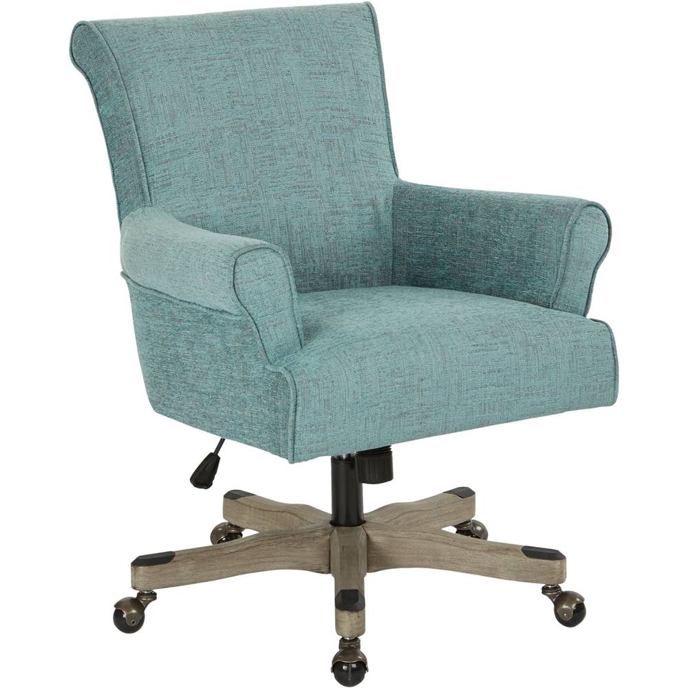 Left View: OSP Designs - Megan Polyester and Cotton Armchair - Turquoise