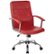 Front Zoom. AveSix - Malta 5-Pointed Star Chrome and Faux Leather Office Chair - Red.