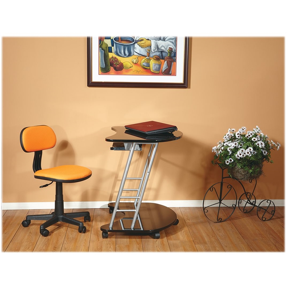 Left View: OSP Home Furnishings - Student Task Chair - Orange