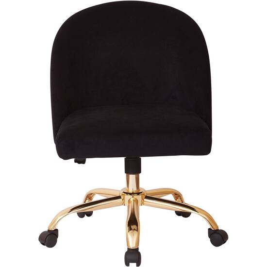 Velvet black office best sale chair