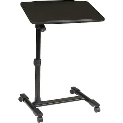 OSP Designs - Mobile Laptop Cart with Adjustable Top - Black