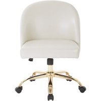 OSP Home Furnishings - Layton Mid Back Office Chair - White/Gold - Front_Zoom