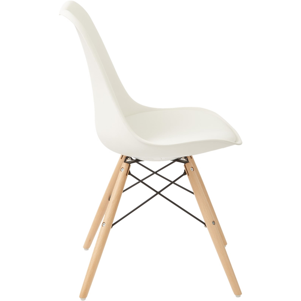 Left View: AveSix - Allen Collection Home Home Office Plastic Chair - White