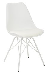 OSP Home Furnishings - Emerson Side Chair with 4 Leg Base - White - Angle_Zoom