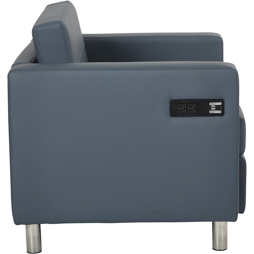 Left View: Office Star Products - Atlantic Chair - Dillon Blue