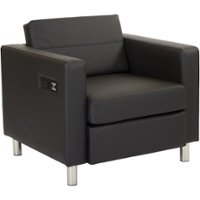 Office Star Products - Atlantic Chair - Silver/Dillon Black - Front_Zoom