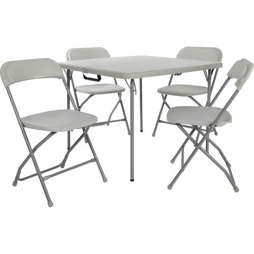 Office Star Products - Work Smart 5-Piece Folding Set - Light Gray was $166.99 now $133.99 (20.0% off)