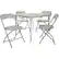 Front. Office Star Products - 5 Piece Resin Folding Set - Light Gray.