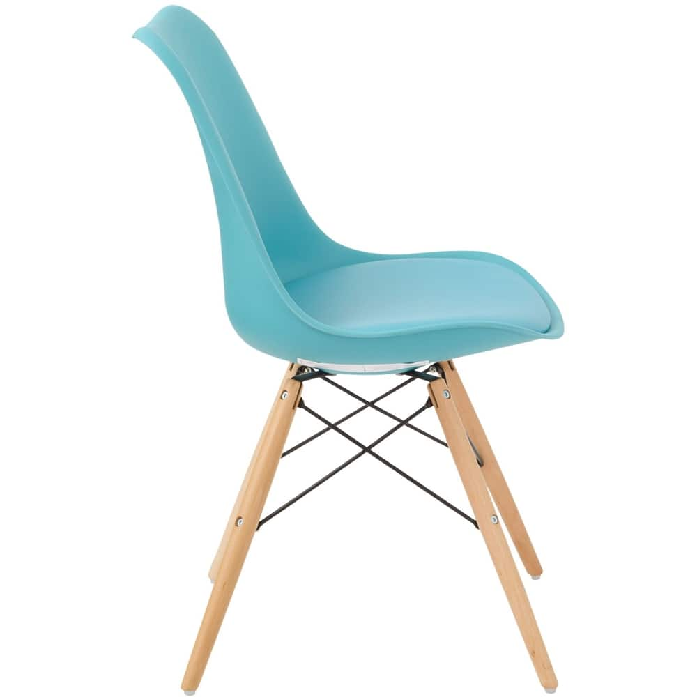 Left View: AveSix - Allen Collection Home Plastic Chair - Blue