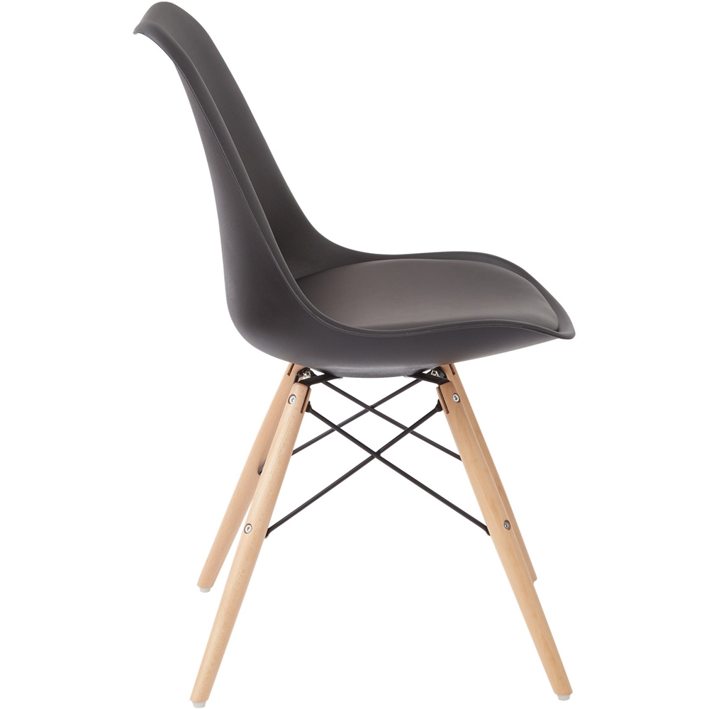 Left View: AveSix - Allen Collection Home Office Plastic Chair - Black
