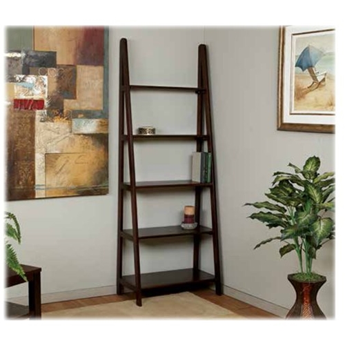 Osp Designs Espresso 5 Shelf Ladder Bookcase Espesso Es21 Best Buy