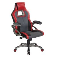 OSP Home Furnishings - Race Gaming Chair - Red/Gray - Angle_Zoom