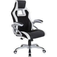 OSP Home Furnishings - Race Gaming Chair - White/Black - Front_Zoom