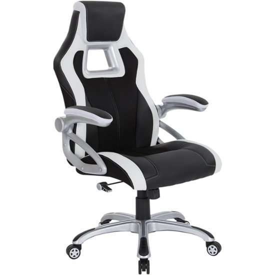 Front Zoom. OSP Home Furnishings - Race Gaming Chair - White/Black.