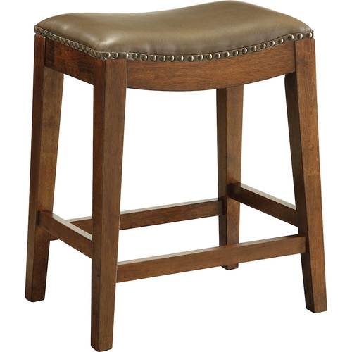 OSP Designs - Metro 24 Faux Leather Saddle Stool - Molasses was $85.99 now $68.99 (20.0% off)