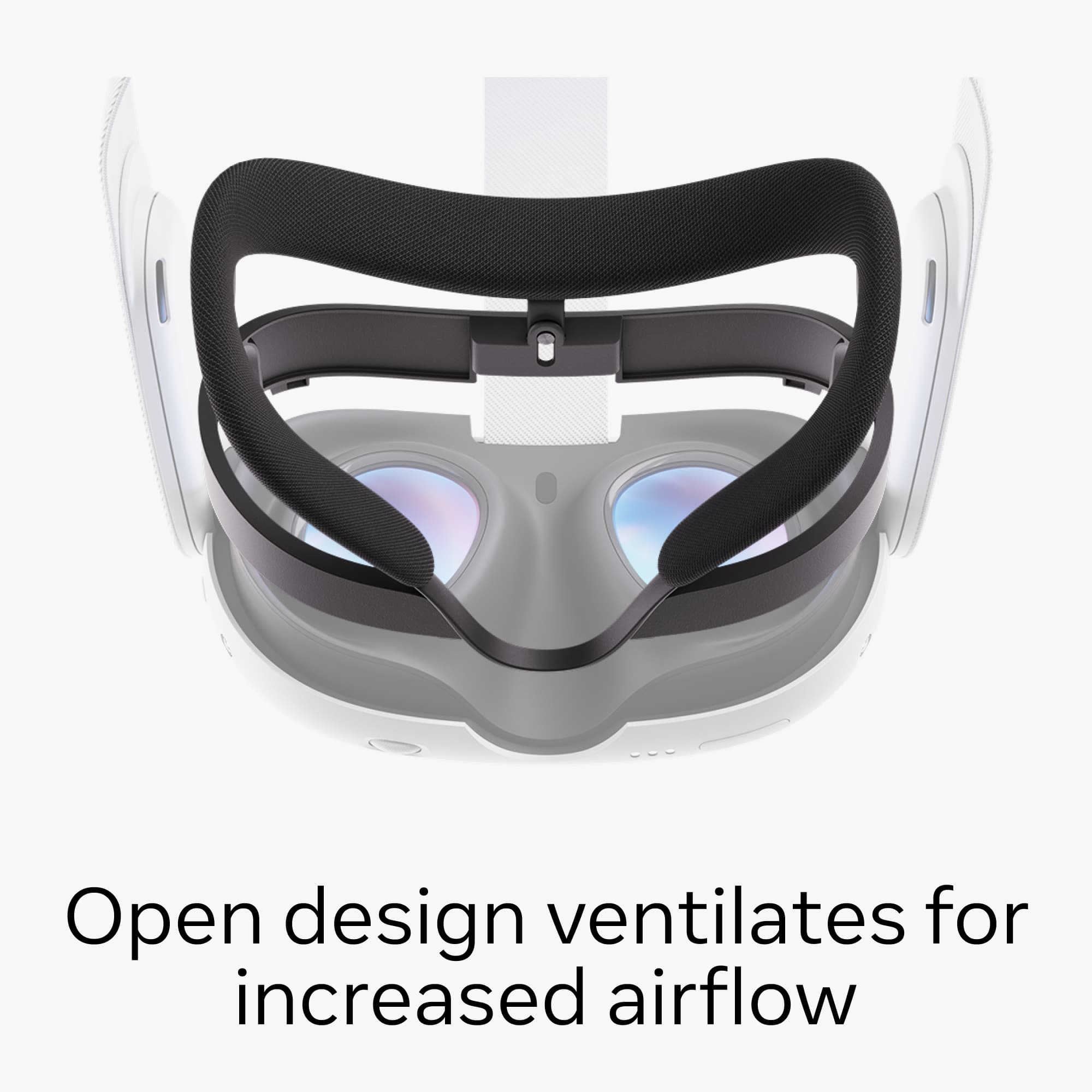 Open design ventilates for increased airflow.