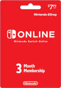 Nintendo - Switch Online 3 Month Membership Card
